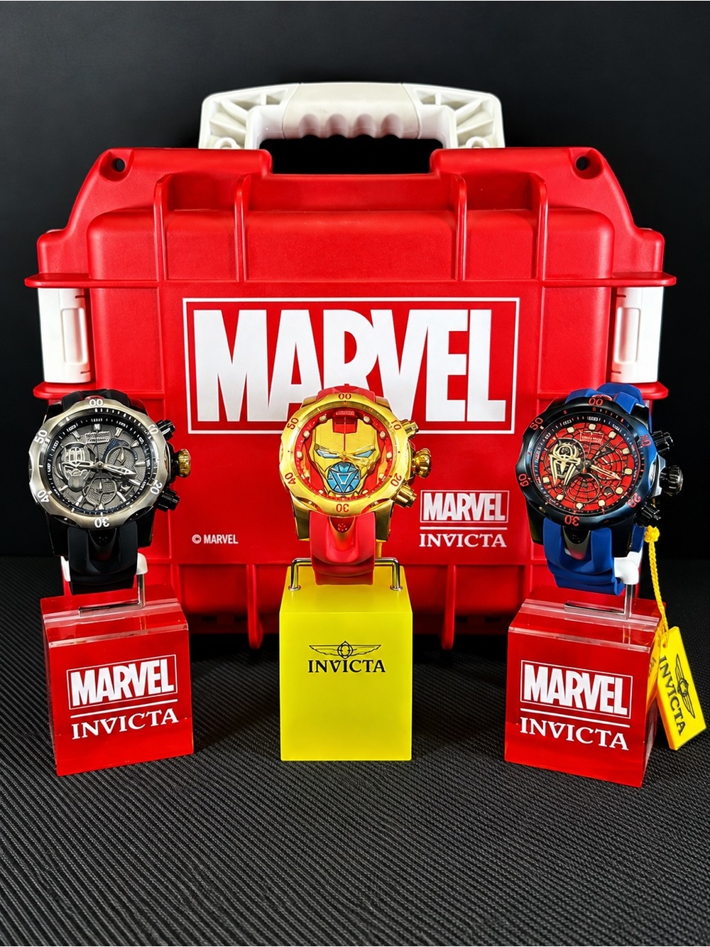 Invicta Marvel Avengers Watch Set 50710IronMan 50713Black Panther 50715SpiderMan